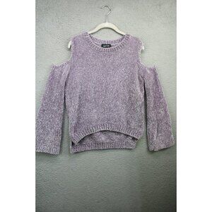 Express Cold Shoulder Bell Sleeves Sweater-XXS TTP-New w/Tag-Purple-Boho-Soft